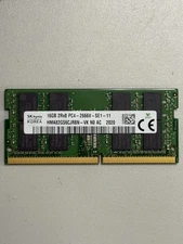 SK hynix 16GB DDR4 SODIMM Laptop RAM 2666MHz PC4-2666V 2Rx8 (HMA82GS6CJR8N-VK)