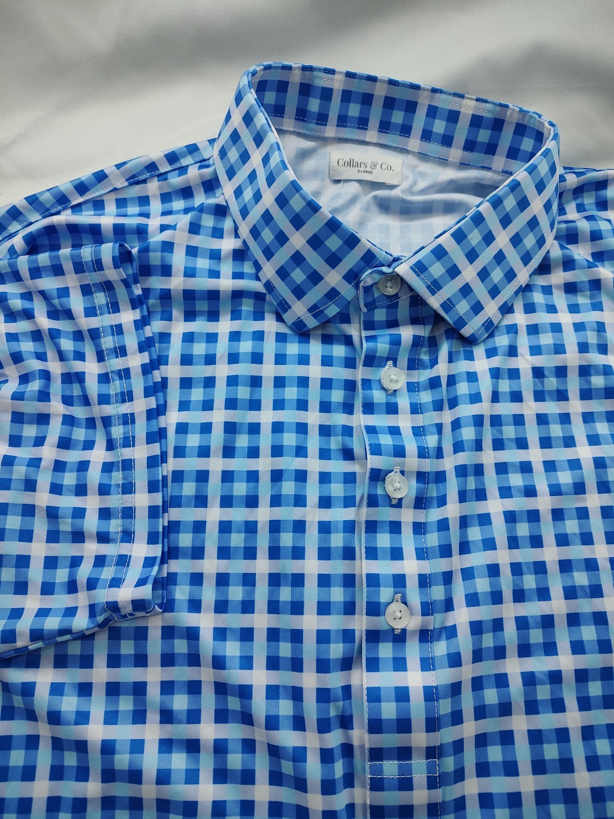 Collars and Co Blue Windowpane Performance The Dr… - image 1