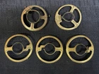 LOT (5) BRASS SOCKET SHADE HOLDERS PARTS RESTORE