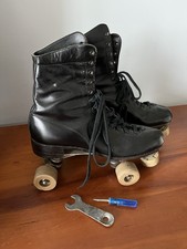 Vintage Adult Chicago Roller Skates Black Lea...