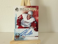 2008 SP Authentic Darren Helm Sign of the Times Autographed Rookie Card #ST-DH. rookie card picture
