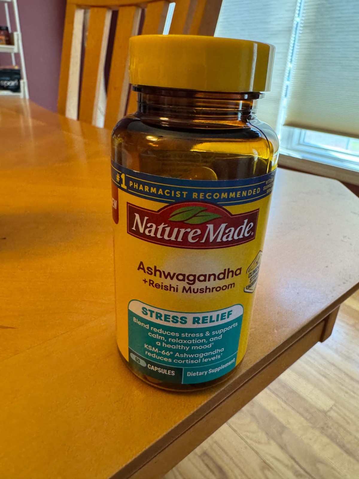 Nature Made Ashwagandha Dietary Supplement 60 Capsules NEW SEALED