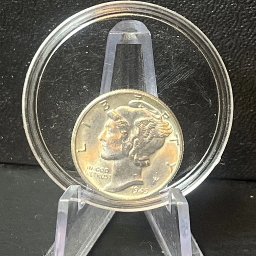 1945 P Mercury Dime 90% Silver Coin Excellent Condition