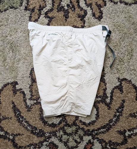 Columbia Shorts XL Belted Pockets Mesh Liner Beige Outdoor Fish Swim Trunks - 第 4/11 張圖片