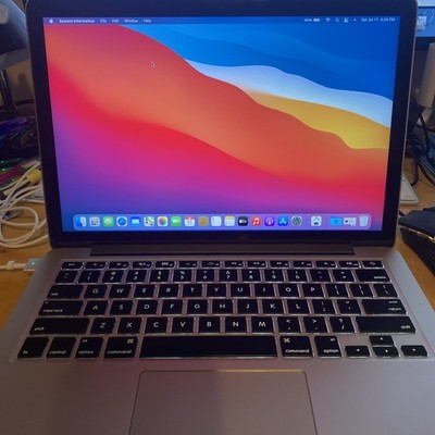 Apple MacBook Pro A1502- Core I5-2.6GHZ,8GB,256 GB SSD, OSX Big Sur-Nice!!!