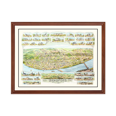 Old Map of Bradford, MA 1892 - Vintage Bradford Massachusett
