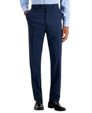 Nautica Mens Modern Fit Dress Pants 41 X 32 Blue Plaid NA00055GAFF
