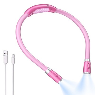 Flexible Neck Reading Light - 80-Hour Rechargeable, 6 Brightness Levels,