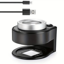 Rechargeable LED UV Magnifier - Portable for Jewelry, Currency Repairs