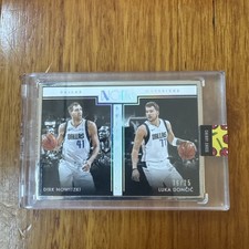 Luka Doncic Dirk Nowitzki Panini noir split screen 06/25