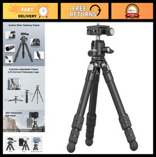 Carbon Fiber Mini Desktop Tripod with 360  Ball Head for Cameras  Smartphones