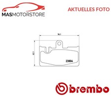 SATZ BREMSBELÄGE BREMSKLÖTZE HINTEN BREMBO P 83 059 P FÜR LEXUS LS 430 4.3L