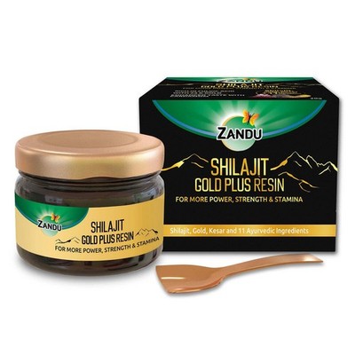 Zandu Pure  Shilajit Gold Plus Resin 20g for Power, Strength & Stamina + F/S