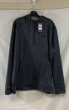 NWT Under Armour Men's Gray Armour Fleece Twist Pullover Hoodie Size XL