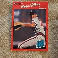 Donruss 1990 Mike Fetters #35 Angels MLB Rated Rookie Baseball Trading Card. rookie card picture