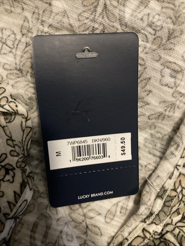 Lucky Brand berretto donna stampa boho manica taglia M panna, nero, grigio nuovo con etichetta orig. 49€ - Foto 2 di 5