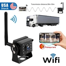 Fits IOS Android 720P Wireless Car Truck WiFi RV Trailer Rear View Backup Camera