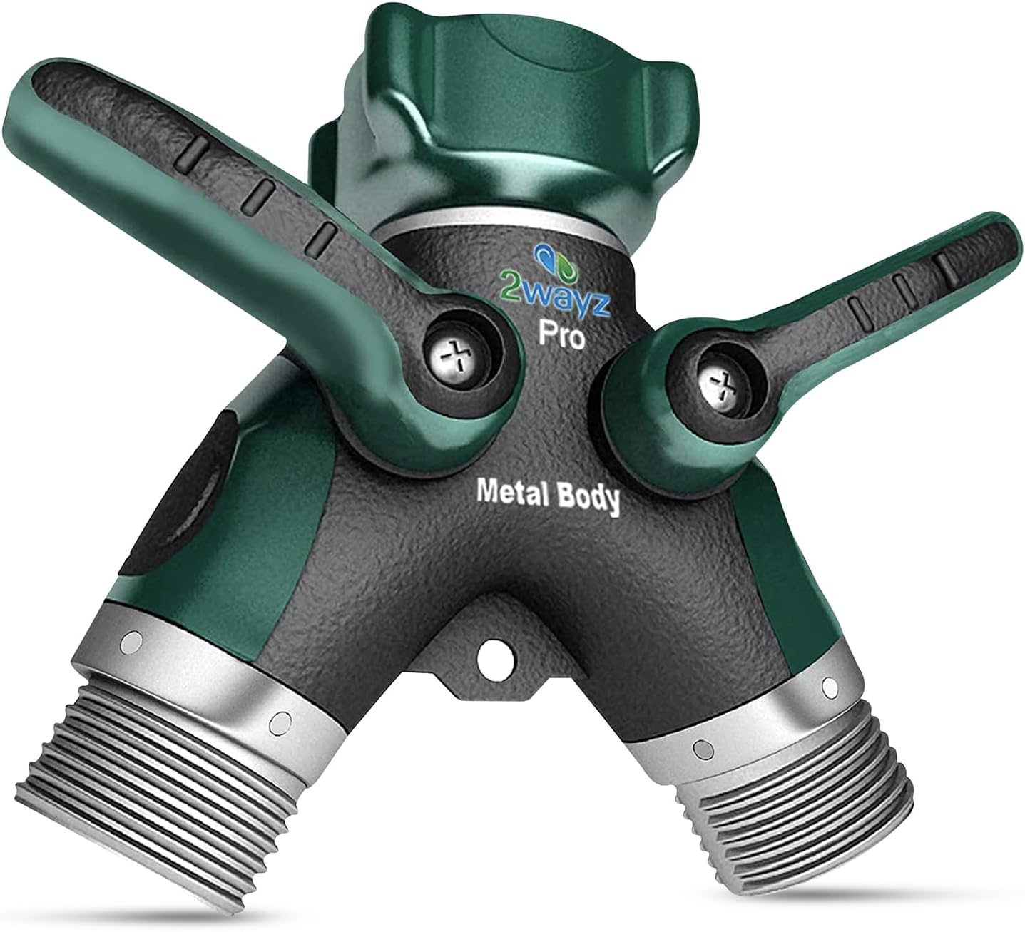 2WAYZ Hose Splitter 2 Way Heavy Duty Outdoor Faucet and Garden Connector - Water