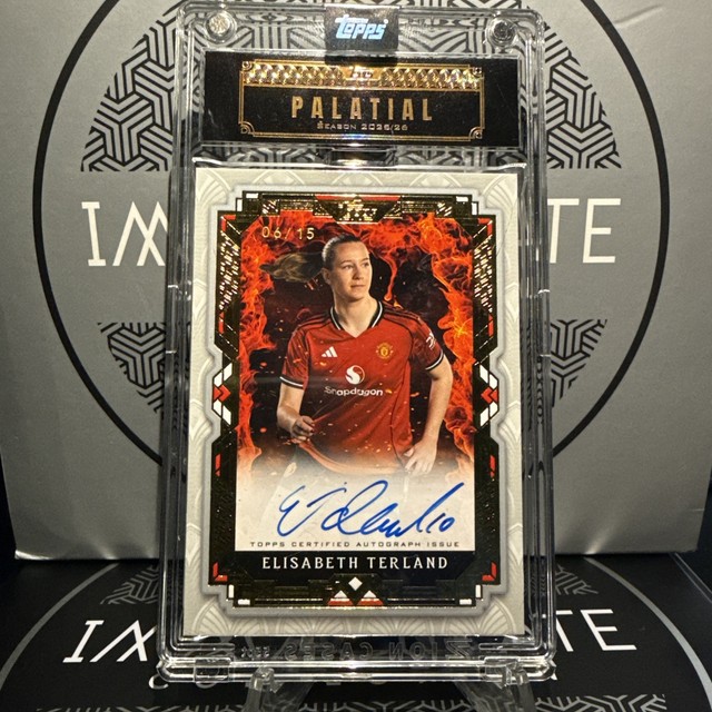 2025/26 TOPPS PALATIAL MAN UTD ELISABETH TERLAND DELUXE DEVILS ON CARD AUTO /15