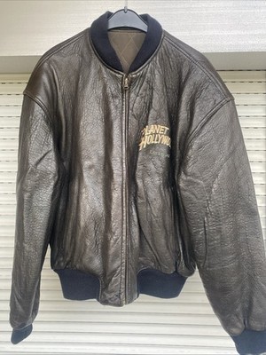 Planet Hollywood Wendejacke Las Vegas   Vintage 90s   Größe M   Genuine Leather