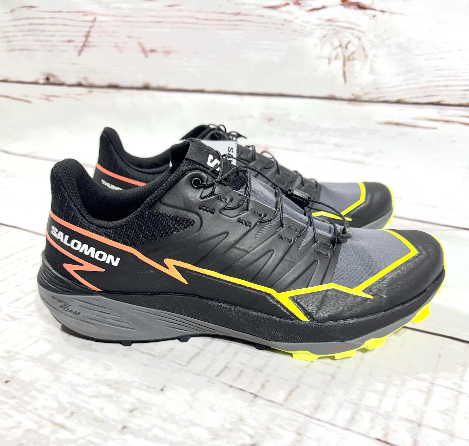 Scarpa Salomon uomo Thundercross trekking trail running nera tonalità silenziosa taglia 11 nuova