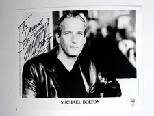 MICHAEL  BOLTON  signed Columbia Promo photo  10x8 SUPERB and Ready For Framing 