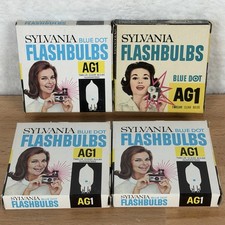 Sylvania Flashbulbs Blue Dot AG1 Vintage NOS 4 Boxes 48 Flashes