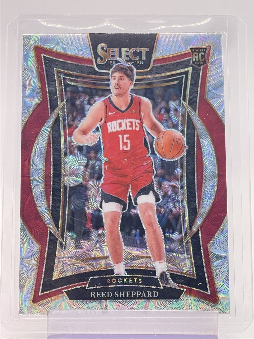 REED SHEPPARD 2024-25 SELECT CONCOURSE ROOKIE SCOPE PRIZM ROCKETS RC Q6284