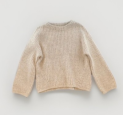 Arket Knit Oversized Pullover Multicolor Specks XS Raglen Sleeve
