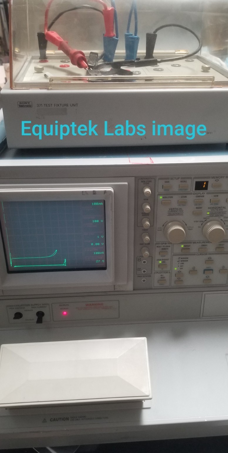 Tektronix 371 Curve tracer High voltage IV curves 3kV/50A TESTED! w/ Test Fixt.