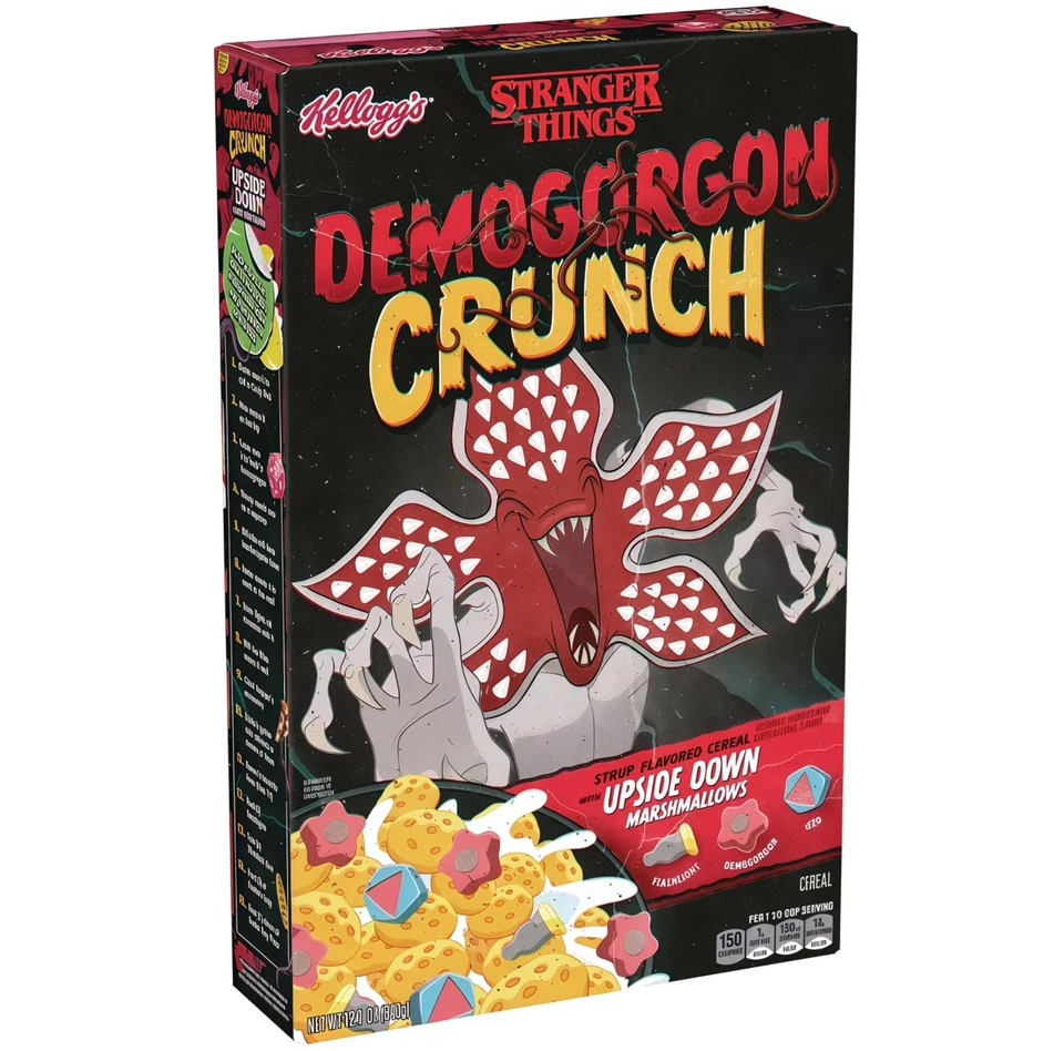 Kellogg's Stranger Things Demogorgon Crunch 343g scatola importazione USA