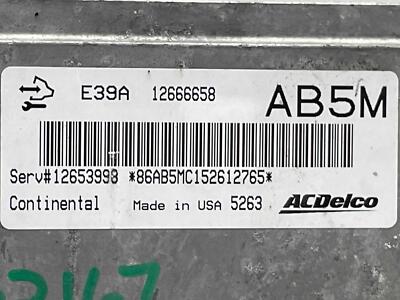 2016 Cadillac SRX Electronic Engine Control Module Computer OEM 12653998 2013-16