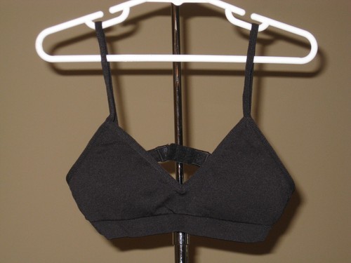 MAIDENFORM GIRLS BLACK BRA NYLON/SPANDEX TAG FREE ADJUSTABLE STRAP SIZE S NWOT'S