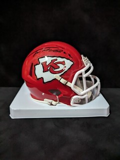 KANSAS CITY CHIEFS TRENT MCDUFFIE AUTOGRAPHED SIGNED SPEED MINI HELMET BECKETT
