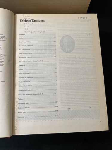 WHO'S WHO IN AMERICA 1899-1996, 50th edition Marquis Volume 1,2 - Picture 13 of 15