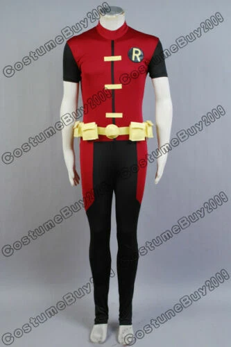 Adulto Joven Justice Robin Disfraz Uniforme Capa Negra Mono Juegos con disfraces Capa” Foto 4 de 4