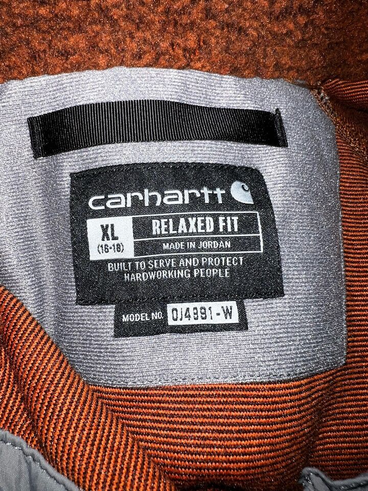 VTG Carhartt Women's Relaxed Fit Fleece Pullover Orange Size XL 16-18 ...