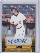 Alika Williams 2020 Leaf Draft Base Gold Autograph BA-AW1