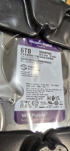 Western Digital 6TB WD Purple Surveillance Internal Hard Drive HDD - SATA 6 Gb/s - Picture 1 of 2
