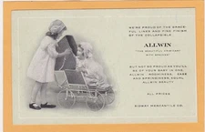 Advertising Postcard - Allwin Beautiful Crib-Cart with Springs - Stroller