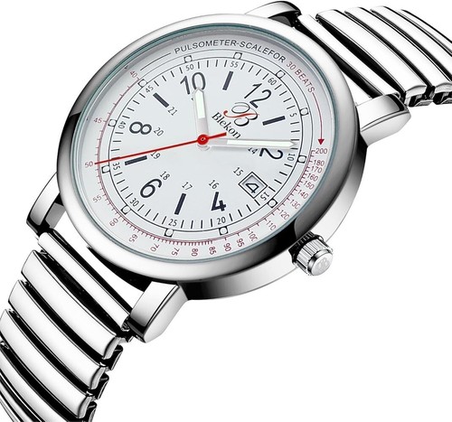 Reloj de enfermera Blekon - esfera de fácil lectura, pulsómetro, bandas elásticas, resistente al agua - Imagen 38 de 127