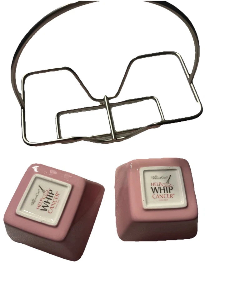 Pampered Chef Pink Trays With Holder - Image 2 of 4