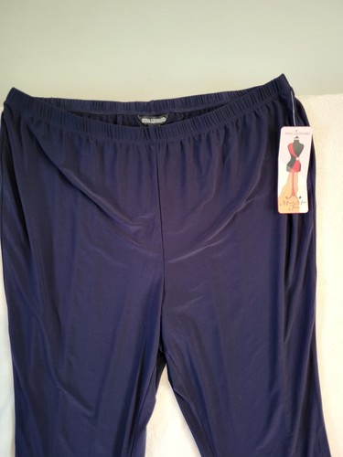 Nouveau pantalon Nina Leonard Miracle femme 1XT bleu marine à enfiler stretch 1 x pantalons hauts - Photo 5/5