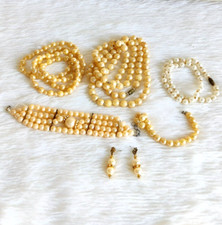 Vintage Original White Beads Tribal Jewelry Decorative Old Collectible 7Pcs J199