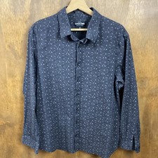 Express Extra Slim Floral Print Button Down Long Sleeve Dress Shirt Men's Sz XL