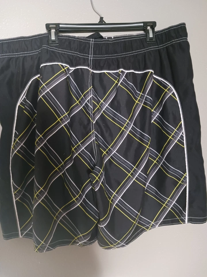 Ocean Pacific (OP) Men’s Swimsuit Swim Trunks Size 2XL 44-46 Black/white pocket Foto 2 de 4