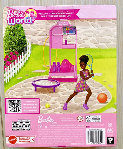 Barbie World Sporty Set Rollerblade, Baloncesto, Tenis Juego 3+ - Imagen 4 de 4