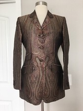ASPESI BROCADE SILK BLEND BLAZER JACKET SIZE ...