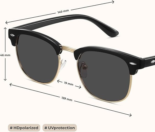 Iconic Retro Browline Sunglasses – Polarized Shades for Men & Women - Picture 5 of 6