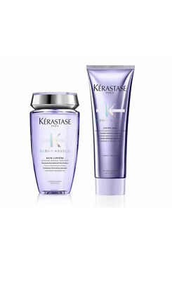 Kerastase Blond Absolu Bain Lumiere & Absolu Cicaflash Conditioner 8.5 oz ea. 